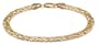 14k Yellow Gold 7mm Oval Italian Byzantine Bracelet, 7"