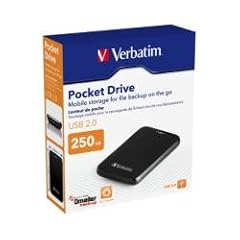 Verbatim HD 250GB Tragbare externe Festplatte (4,6 cm (1,8 Zoll), USB 2.0) schwarz