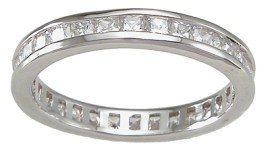Discount Sterling Silver Stackable Wedding Band Eternity Anniversary Ring Discount Sterling Silver Stackable Wedding Band Eternity Anniversary Ring