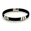 Stainless Steel And Rubber Bracelet