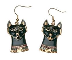 Egyptian Bastet Earrings - Pewter - 1.5'' Height