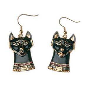 Bastet Earrings - Collectible Jewelry Accessory Dangle Studs Jewel