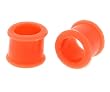 Silicone Double Flare Orange Flexible Plug. 1/2G- Sold as a Pair