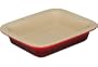 Le Creuset Stoneware 8-1/2-by-10-3/4-Inch Deep Dish Baker, Red