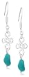 Sterling Silver Celtic Design Turquoise Earrings