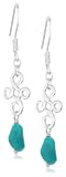 Sterling Silver Celtic Design Turquoise Earrings