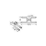 MCM 10502-709Lr Stainless Steel H Twin, Centered, 1.25 Inch Offset Burner