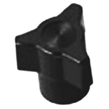 Davies Thermoset Three Arm Knob, Flute Rim, Threaded Hole, #10-32 Thread Size X 3/8" Thread Length, 7/8" Diameter (Pack of 5)