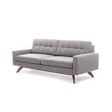 Luna Sofa Feet Finish: Espresso, Fabric: Ivory