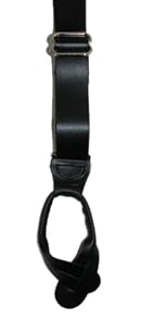 Smooth Leather Button-End Suspenders