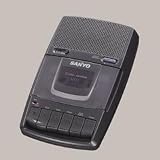 Standard Cassette Shoebox Recorder, 3-Digit Tape Counter, Black