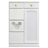 アルファタカバ ディズニー家具シリーズ アンファンミッキー 80cm幅マルチタイプ イエロー 向かって右側身長計