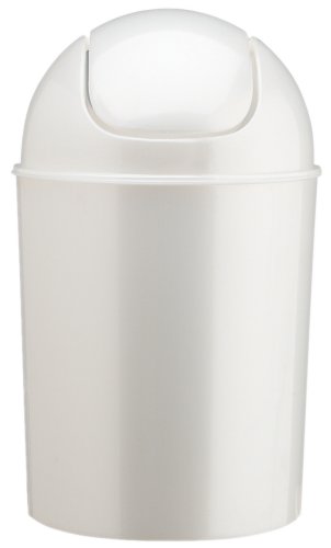 Childrens Toyshop   : Umbra Grand Contemporary Covered Bin, 36 Litres- Metallic White