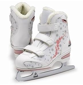 Softec by Jackson ST2117 Tri-Grip Children's Fleece Lined Ice Skates Recreational Level Figure Skating (White/Pink, 1)