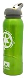Nathan Stainless Steel 700 ml Sport Cap Bottle (Green Recycle)