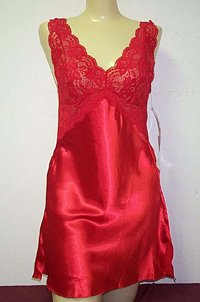 Contessa Di Roma RED Satin Short Chemise