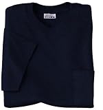 NEW Hanes Beefy-T - 100% Cotton T-Shirt with Pocket Deep Navy-S