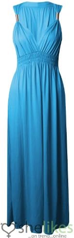 OutofGas Clothing Women's Sleeveless Spring Coil Jersey Stretch Maxi Dress