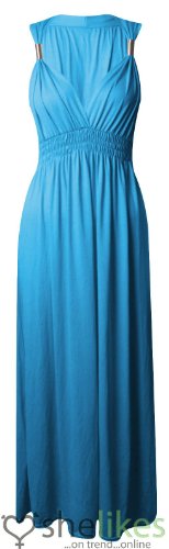 OutofGas Clothing Women's Sleeveless Spring Coil Jersey Stretch Maxi Dress