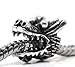 Sexy Sparkles Charm Bead Spacer – European Dragon Design, Fits All Major Brand Snake Chain Bracelets, Slide-On Core, 5.0 mm Hole