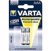 Varta Micro AAA Rechargeable Platinum Akku 900 mAh Ni-MH 2er Pack