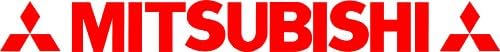 Mitsubishi windshield window decal sticker (40" x 4.2", Red)