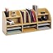 Safco Products 38-Inch W Radius Front Desk Top Organizer, Medium Oak (9411MO)