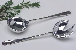 Salad Servers, Pewter