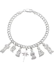 Sterling Silver Starter Nativity Bracelet by US Gems