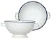 Stoneware Pottery Distressed Blue and White Small Bowl 5"D, 2.5"H Set of 4