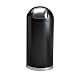 Waste Receptacle, Dome Top, Self-Closing Door, Steel, Firesafe, 15 Gallon, Black SAF9636BL