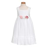 Kids Dream White Crushed Cotton Easter Dress Girls 2T-12