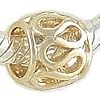 Low price LACY 14K GOLD on 925 Silver Charm BEAD compatible with European Bracelet