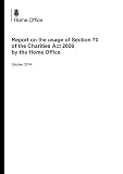 Report on the usage of section 70 of the Charities Act 2006 by the Home Office