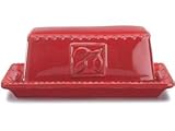 Signature Housewares Sorrento Butter Dish, Ruby