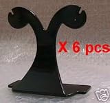 6 BLACK ACRYLIC DISPLAYS FOR DISPLAYING EARRINGS/EAR STUDS