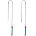 Handcrafted Aquatic Elegance 925 Silver Threader Earrings