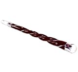 MAGICK WAND ~ Wooden Twisted Design w/ Garnet Ornaments ~ 8.75" Long