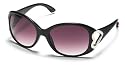 Betsey Johnson Women's Oval Acetate Frame Sunglasses with Heart Cutout