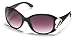 Betsey Johnson Women's Oval Acetate Frame Sunglasses with Heart Cutout, Raven, One Size
