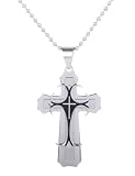 Men's Fashion Heavy Cross Pendant with Chain (Model: X010031)