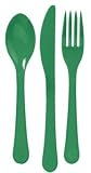 Christmas Green Plastic Forks 24 Count