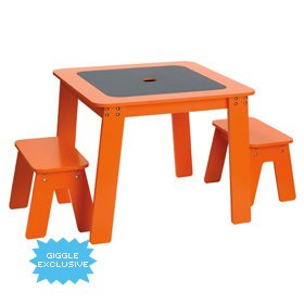 giggle Orange Chalk Table