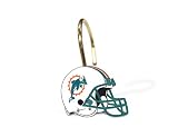 NFL Miami Dolphins Set of 12 Shower Curtain Rings
