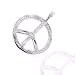 925 Sterling Silver Jewelry, Peace Sign Designed Charm, Adjustable Fit, Plus Free Special Gift Pouch 925 Sterling Silver Jewelry, Peace Sign Designed Charm, Adjustable Fit, Plus Free Special Gift Pouch