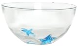 Hand Blown Glass Starfish Large Bowl 4.75"H