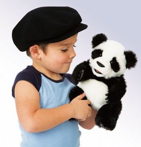 Childrens Toyshop  Toys : Web Wilds Sitting Panda Puppet