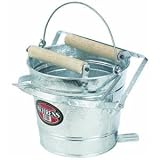 Behrens Galvanized Mop Bucket with Rollers, 3-Gallon