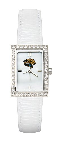 Jacksonville Jaguars Ladies Allure Watch White Leather Strap
