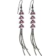 Rose SWAROVSKI CRYSTAL Chain Drop Earrings